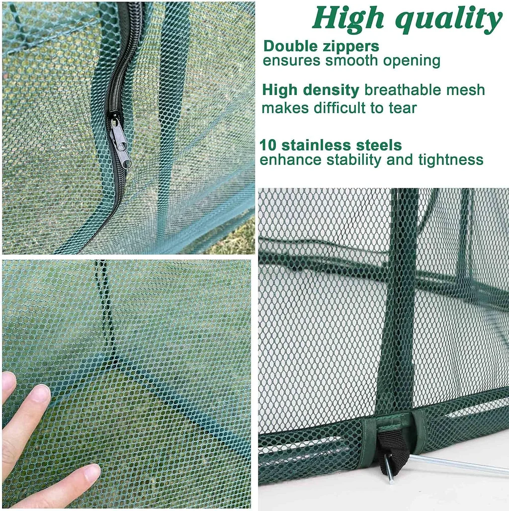 portable chicken run hen coop,walk in poultry house, 10 stakes in backyard and farm portable chicken run hen coop,walk in poultry house, 10 stakes in backyard and farm