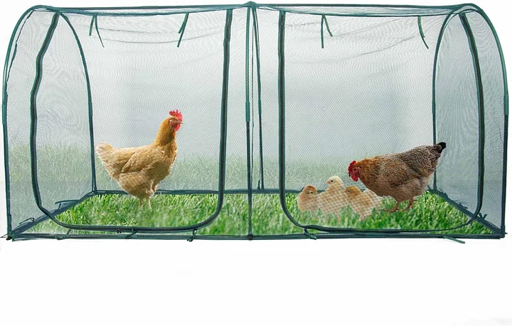 portable chicken run hen coop,walk in poultry house, 10 stakes in backyard and farm portable chicken run hen coop,walk in poultry house, 10 stakes in backyard and farm