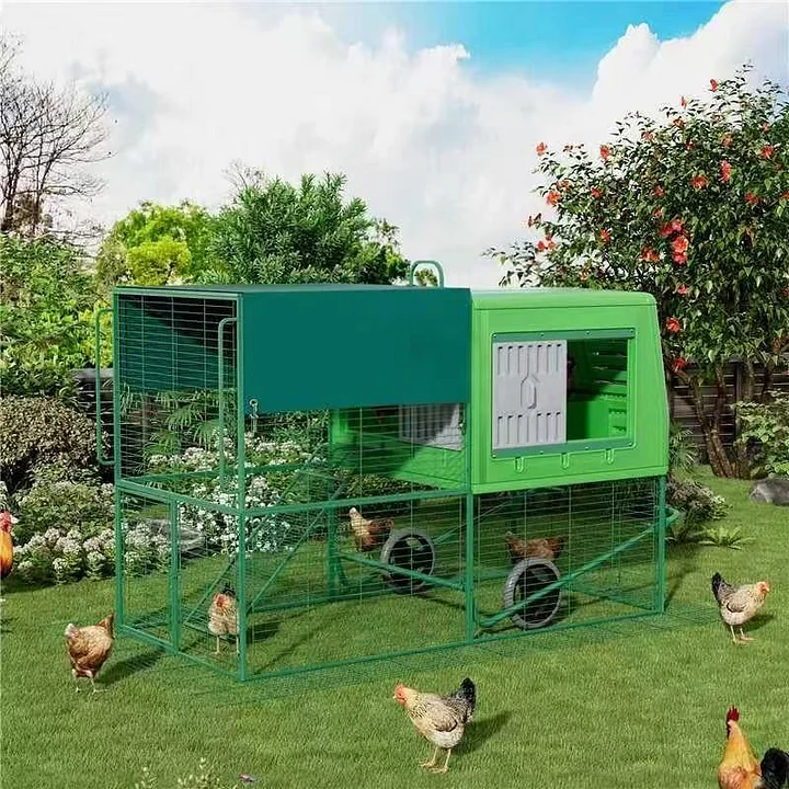 mobile chicken coop run with for 2 10 large hens house mobile chicken coop run with for 2 10 large hens house