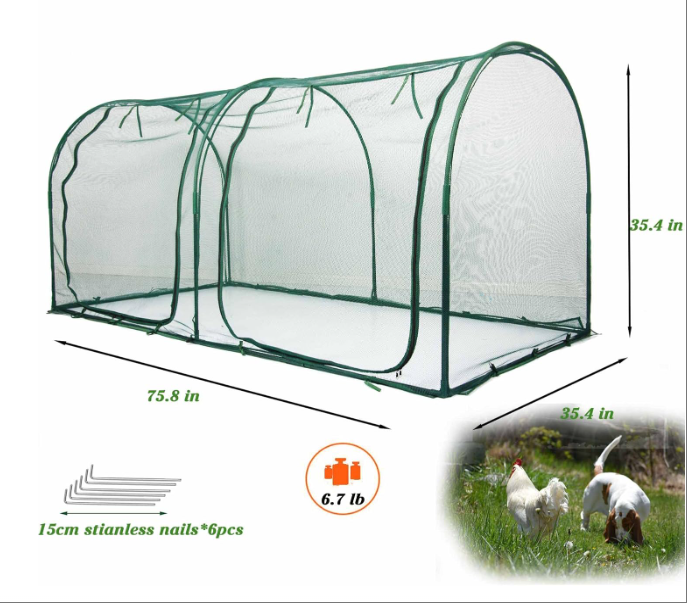 portable chicken run hen coop,walk in poultry house, 10 stakes in backyard and farm portable chicken run hen coop,walk in poultry house, 10 stakes in backyard and farm