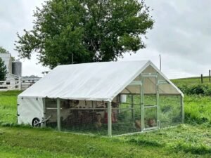 3m×3.6m aluminum mobile chicken coop (predator proof)
